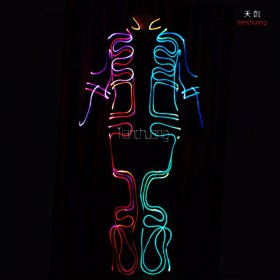 dmx 512 programmable led light tron dance suit